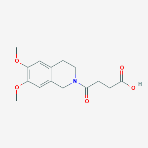 molecular formula C15H19NO5 B2743958 4-(6,7-Dimethoxy-3,4-dihydro-1H-isoquinolin-2-yl)-4-oxo-butyric acid CAS No. 842955-83-3