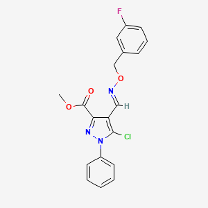 methyl 5-chloro-4-({[(3-fluorobenzyl)oxy]imino}methyl)-1-phenyl-1H-pyrazole-3-carboxylate