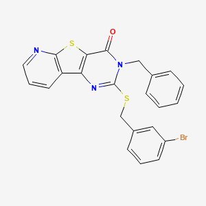 3-benzyl-2-((3-bromobenzyl)thio)pyrido[3',2':4,5]thieno[3,2-d]pyrimidin-4(3H)-one