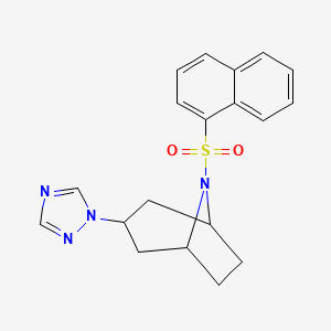 (1R,5S)-8-(naphthalen-1-ylsulfonyl)-3-(1H-1,2,4-triazol-1-yl)-8-azabicyclo[3.2.1]octane
