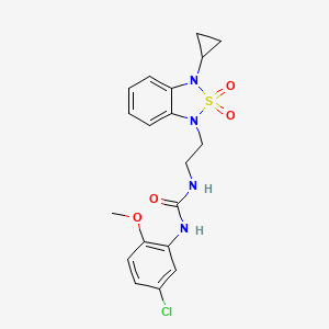 1-(5-Chloro-2-methoxyphenyl)-3-[2-(3-cyclopropyl-2,2-dioxo-1,3-dihydro-2lambda6,1,3-benzothiadiazol-1-yl)ethyl]urea