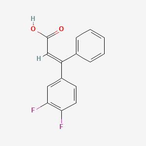 molecular formula C15H10F2O2 B2743974 (2E)-3-(3,4-difluorophenyl)-3-phenylprop-2-enoic acid CAS No. 1086277-47-5