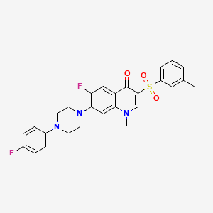 6-fluoro-7-[4-(4-fluorophenyl)piperazin-1-yl]-1-methyl-3-[(3-methylphenyl)sulfonyl]quinolin-4(1H)-one