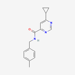 6-Cyclopropyl-N-[(4-methylphenyl)methyl]pyrimidine-4-carboxamide