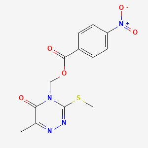 (6-Methyl-3-methylsulfanyl-5-oxo-1,2,4-triazin-4-yl)methyl 4-nitrobenzoate