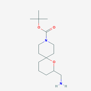 Tert-butyl 2-(aminomethyl)-1-oxa-9-azaspiro[5.5]undecane-9-carboxylate