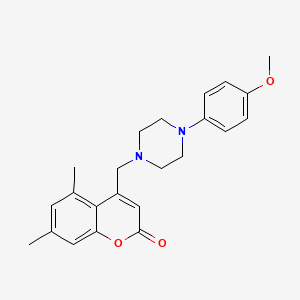 4-[[4-(4-Methoxyphenyl)piperazin-1-yl]methyl]-5,7-dimethylchromen-2-one
