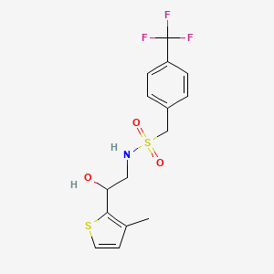 N-(2-hydroxy-2-(3-methylthiophen-2-yl)ethyl)-1-(4-(trifluoromethyl)phenyl)methanesulfonamide