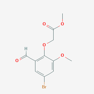 molecular formula C11H11BrO5 B2744039 Methyl (4-bromo-2-formyl-6-methoxyphenoxy)acetate CAS No. 1708269-61-7