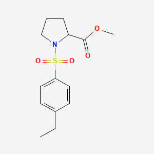 molecular formula C14H19NO4S B2744051 Methyl 1-[(4-ethylphenyl)sulfonyl]prolinate CAS No. 484049-67-4
