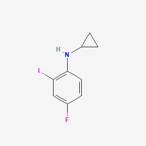 molecular formula C9H9FIN B2744064 N-Cyclopropyl-4-fluoro-2-iodoaniline CAS No. 1696746-74-3