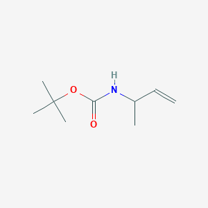 molecular formula C9H17NO2 B2744084 N-Boc-(+/-)-3-aminobutene CAS No. 267668-37-1