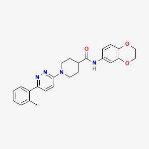molecular formula C25H26N4O3 B2744086 N-(2,3-dihydro-1,4-benzodioxin-6-yl)-1-[6-(2-methylphenyl)pyridazin-3-yl]piperidine-4-carboxamide CAS No. 1203393-73-0