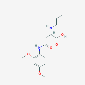 molecular formula C16H24N2O5 B2744090 2-(丁基氨基)-4-(2,4-二甲氧基苯胺基)-4-氧代丁酸 CAS No. 1025764-55-9