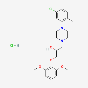 1-(4-(5-Chloro-2-methylphenyl)piperazin-1-yl)-3-(2,6-dimethoxyphenoxy)propan-2-ol hydrochloride
