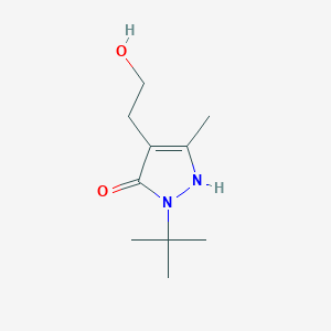 2-(tert-butyl)-4-(2-hydroxyethyl)-5-methyl-1,2-dihydro-3H-pyrazol-3-one