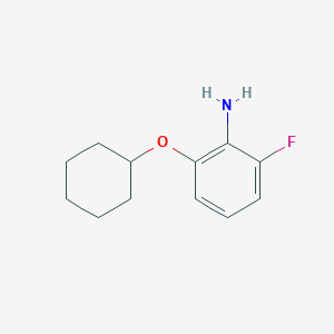 molecular formula C12H16FNO B2744103 2-(Cyclohexyloxy)-6-fluoroaniline CAS No. 1178172-12-7