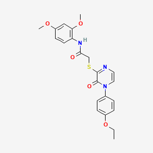 N-(2,4-dimethoxyphenyl)-2-((4-(4-ethoxyphenyl)-3-oxo-3,4-dihydropyrazin-2-yl)thio)acetamide