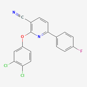 2-(3,4-Dichlorophenoxy)-6-(4-fluorophenyl)pyridine-3-carbonitrile