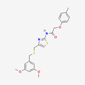 N-(4-(((3,5-dimethoxybenzyl)thio)methyl)thiazol-2-yl)-2-(p-tolyloxy)acetamide