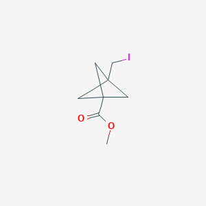 molecular formula C8H11IO2 B2744147 Methyl 3-(iodomethyl)bicyclo[1.1.1]pentane-1-carboxylate CAS No. 2288708-53-0