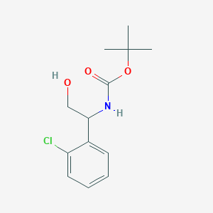 molecular formula C13H18ClNO3 B2744166 tert-Butyl [1-(2-chlorophenyl)-2-hydroxyethyl]carbamate CAS No. 1245622-65-4