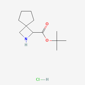 molecular formula C12H22ClNO2 B2744183 tert-butyl 2-azaspiro[3.4]octane-1-carboxylate hydrochloride CAS No. 2411200-50-3