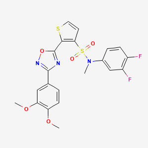 N-(3,4-difluorophenyl)-2-[3-(3,4-dimethoxyphenyl)-1,2,4-oxadiazol-5-yl]-N-methylthiophene-3-sulfonamide