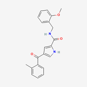 N-[(2-methoxyphenyl)methyl]-4-(2-methylbenzoyl)-1H-pyrrole-2-carboxamide
