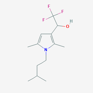 1-[2,5-dimethyl-1-(3-methylbutyl)-1H-pyrrol-3-yl]-2,2,2-trifluoroethan-1-ol