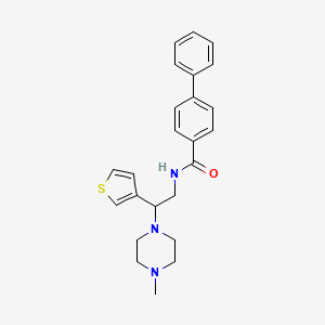 N-(2-(4-methylpiperazin-1-yl)-2-(thiophen-3-yl)ethyl)-[1,1'-biphenyl]-4-carboxamide