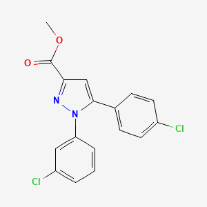 methyl 1-(3-chlorophenyl)-5-(4-chlorophenyl)-1H-pyrazole-3-carboxylate