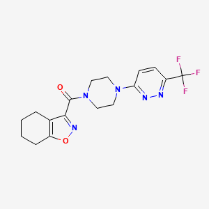 4,5,6,7-Tetrahydro-1,2-benzoxazol-3-yl-[4-[6-(trifluoromethyl)pyridazin-3-yl]piperazin-1-yl]methanone