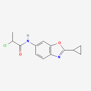 2-Chloro-N-(2-cyclopropyl-1,3-benzoxazol-6-yl)propanamide