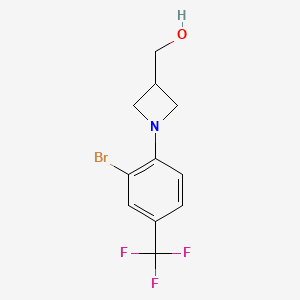 {1-[2-Bromo-4-(trifluoromethyl)phenyl]azetidin-3-yl}methanol