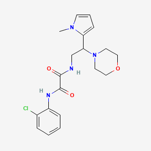 molecular formula C19H23ClN4O3 B2744240 N'-(2-chlorophenyl)-N-[2-(1-methyl-1H-pyrrol-2-yl)-2-(morpholin-4-yl)ethyl]ethanediamide CAS No. 1049375-84-9