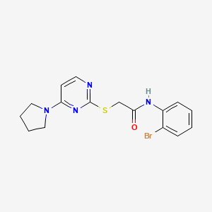 N-(2-bromophenyl)-2-((4-(pyrrolidin-1-yl)pyrimidin-2-yl)thio)acetamide