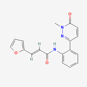 (E)-3-(furan-2-yl)-N-(2-(1-methyl-6-oxo-1,6-dihydropyridazin-3-yl)phenyl)acrylamide