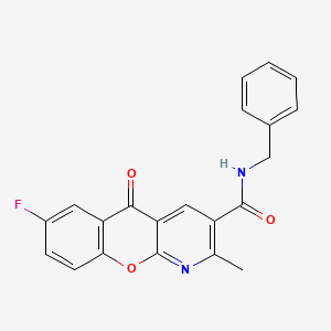 N-benzyl-7-fluoro-2-methyl-5-oxo-5H-chromeno[2,3-b]pyridine-3-carboxamide