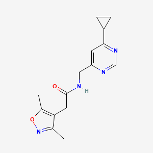 N-((6-cyclopropylpyrimidin-4-yl)methyl)-2-(3,5-dimethylisoxazol-4-yl)acetamide