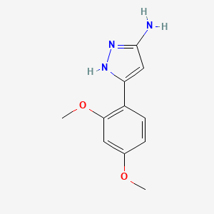 molecular formula C11H13N3O2 B2744280 3-(2,4-dimethoxyphenyl)-1H-pyrazol-5-amine CAS No. 502132-61-8