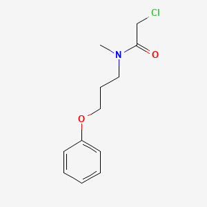 molecular formula C12H16ClNO2 B2744291 2-chloro-N-methyl-N-(3-phenoxypropyl)acetamide CAS No. 1184030-65-6