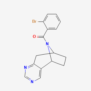 molecular formula C16H14BrN3O B2744299 (2-bromophenyl)((5R,8S)-6,7,8,9-tetrahydro-5H-5,8-epiminocyclohepta[d]pyrimidin-10-yl)methanone CAS No. 1903291-25-7