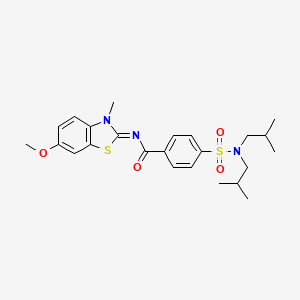 (E)-4-(N,N-diisobutylsulfamoyl)-N-(6-methoxy-3-methylbenzo[d]thiazol-2(3H)-ylidene)benzamide