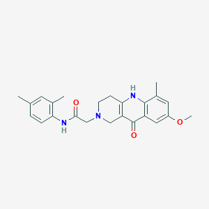molecular formula C24H27N3O3 B2744302 N-(2,4-dimethylphenyl)-2-(8-methoxy-6-methyl-10-oxo-3,4,5,10-tetrahydrobenzo[b][1,6]naphthyridin-2(1H)-yl)acetamide CAS No. 1326933-17-8
