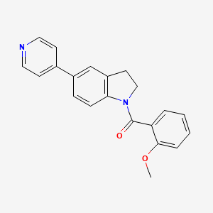 (2-Methoxyphenyl)(5-(pyridin-4-yl)indolin-1-yl)methanone