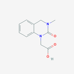 molecular formula C11H12N2O3 B2744305 (3-methyl-2-oxo-3,4-dihydroquinazolin-1(2H)-yl)acetic acid CAS No. 696637-93-1