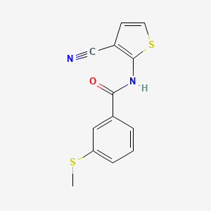 molecular formula C13H10N2OS2 B2744309 N-(3-cyanothiophen-2-yl)-3-(methylsulfanyl)benzamide CAS No. 896343-64-9