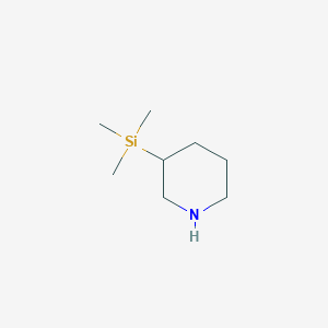molecular formula C8H19NSi B2744310 Trimethyl(piperidin-3-yl)silane CAS No. 2092795-64-5