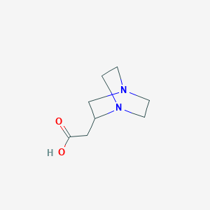 molecular formula C8H14N2O2 B2744312 2-(1,4-Diazabicyclo[2.2.2]octan-2-yl)acetic acid CAS No. 1507398-14-2